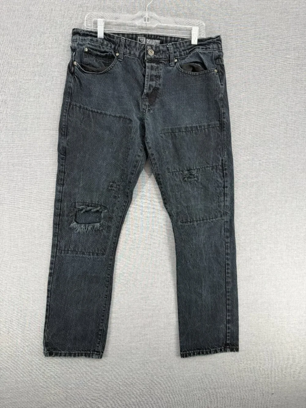 Social Collision Indie Jeans Mens 32x30 Slim Dark Wash Denim Pants Grunge